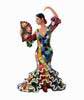 Bailaora Flamenca Mosaico con Abanico. 17cm