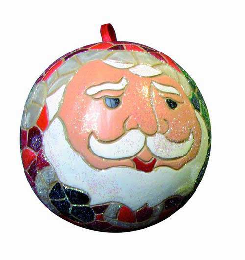 Christmas ball with Santa Claus face of Barcino. ref.34296