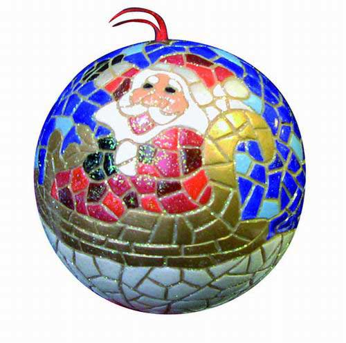 Bola de Navidad de Papa Noel en Trineo Barcino. ref.34296