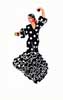 Black With White Polka Dots Dressed Flamenco Dancer Magnet 3.000€ #5057930768