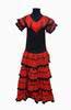 パ－ティコスチューム 黒と赤色のフラメンコ衣装 16.530€ #50034FLALNNG