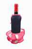 Jeans Flamenco Bottle Apron with Pink Ruffles and White Dots