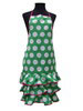 Green Flamenco Apron with White Dots