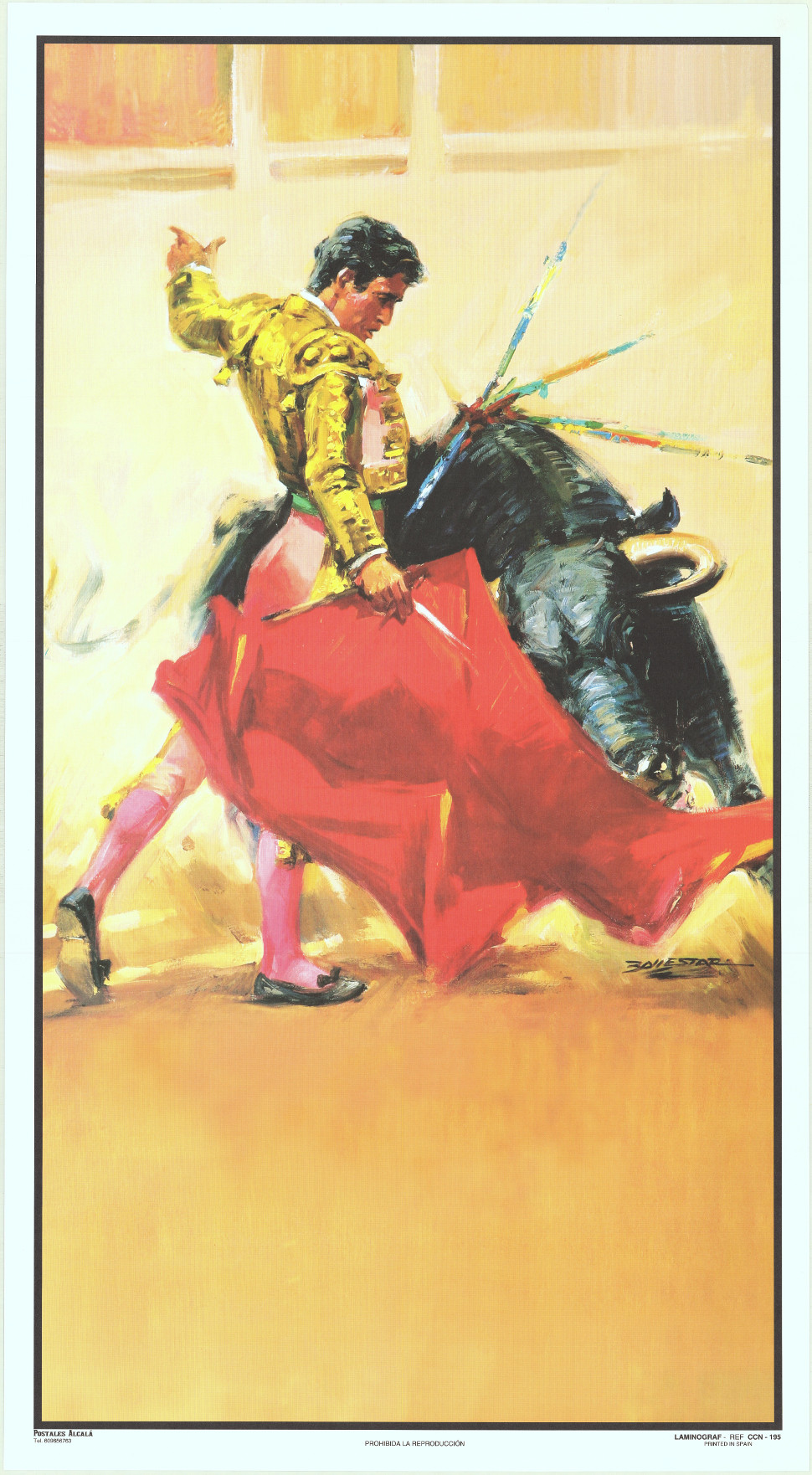 Madrid bulls square Poster - Ref. 195 10.120€ #50491CCN195
