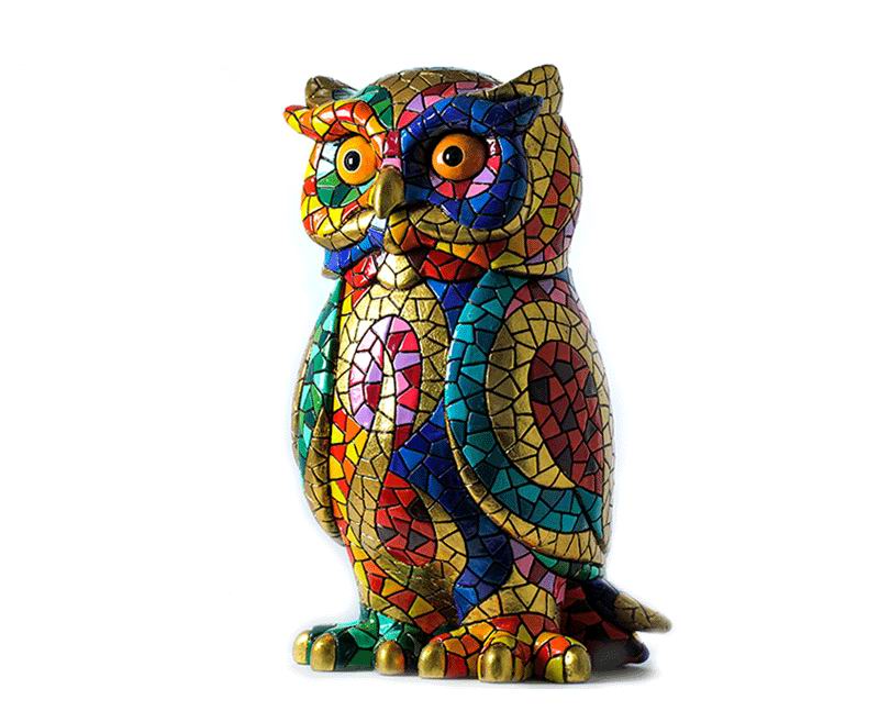 Carnival Mosaic Owl Barcino. 11cm