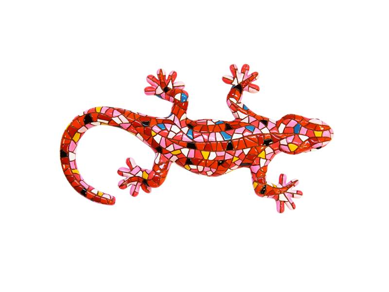 Red Mosaic Salamander. 15cm