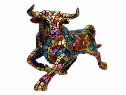 Trencadis Carnival Collection Mosaïc Bull. Gaudí. 32cm