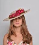 Floppy Hat Daniela. Pressed Jute and Flowers 74.380€ #94657DANIELA