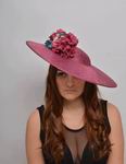 Floppy Hat Lucia. Sinamay Hat with Preserved Flowers 123.970€ #94657LUCIA