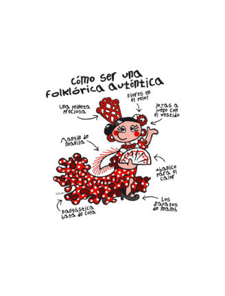 T-shirt pour fille. Como ser una autentica flamenca