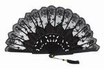 Black Lace and Engraved Wood Fan for Weddings. Ref. 1937 33.390€ #503281937