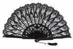 Black Lace and Engraved Wood Fan for Wedding. Ref. 1944 29.420€ #503281944