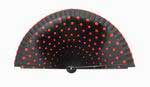 Black fan in wood painted with red polka dots on both sides. 4.010€ #503285218
