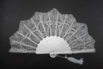 Silver Fan for Ceremony with lace. Ref. 1341 29.260€ #503281341