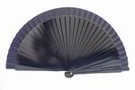 Plain navy blue wood and fabric fan 6.116€ #50032Y600AZM