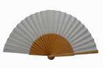 Plain White Varnished Wooden Fan 7.603€ #50032Y484BCO