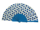 Polka Dots Fan. White Background With Blue Dots 3.970€ #50032Y480LAZUL