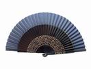 Navy blue sycamore wood laser engraved fan 8.925€ #50032155