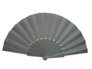 Plain fabric fan with plastic sticks in silver grey colour 1.150€ #5005152103GRS