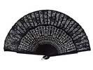 Pear tree Wood fan with black lace 50.000€ #505402506ENG
