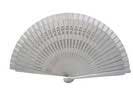 Birch wooden fan. Silver 10.000€ #505407002PLT