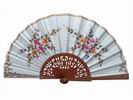 Beige polished pear wood fan. 45x25cm 45.455€ #501023090ECD16
