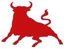San Fermin Bull silhouette Red – sticker 1.610€ #50854534/RJ