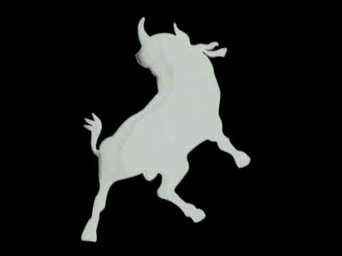 Lois Bull silhouette silver– sticker