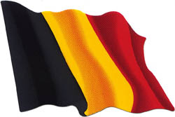 Autocollant du drapeau belge