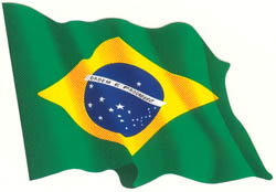 Autocollant du drapeau brésilien