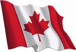Canada flag sticker