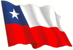 Autocollant du drapeau chilien