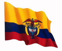 Autocollant du drapeau colombien