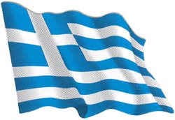 Autocollant du drapeau grec