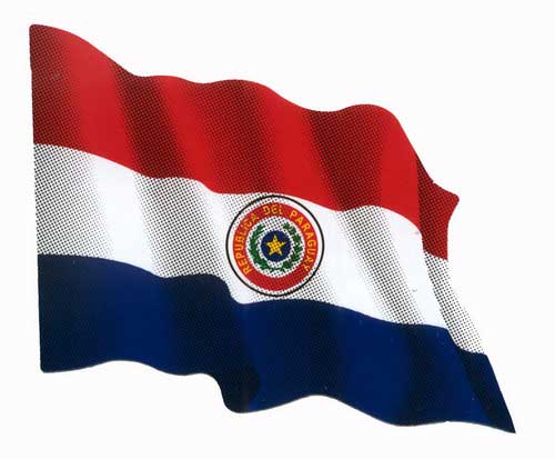 Autocollant du drapeau paraguayens