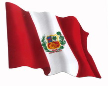 Autocollant du drapeau péruvien