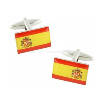 カフスボタン スペイン紋章国旗