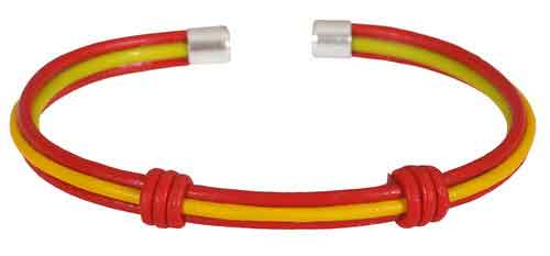 Bracelet drapeau espagnol de cordon et noeuds
