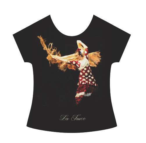 T-shirt Danceuse de Flamenco La Truco. Robe à Pois