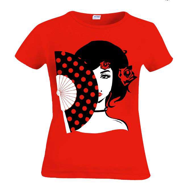 Camiseta Flamenca Abanico