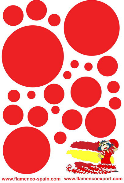 Red polka dots Stickers