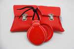 Red and White Grained Professional Fiberglass Castanets with Double Soundbox by Castañuelas del Sur 122.438€ #501741153512