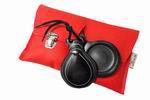 Castañuelas para flamenco: fibra negra veteada en rojo con pico. Profesional 99.174€ #50174114221