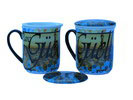 Set of 2 cups of tea with strainer of Guell Park Gaudi style 14.010€ #5005809522