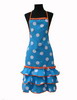 Turquoise Flamenco Apron with White Dots and ''Madroños'' 20.000€ #504920013