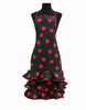 Black Flamenco Apron with Red Dots