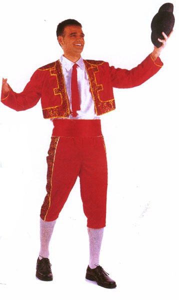 Torero Matador Manolete Costume. Red