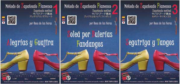 Método de Zapateado Flamenco. Rosa de las Heras . Pack 3 Volumenes. DVD
