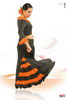 Skirts for flamenco dance Happy Dance Ref.EF122PS37PS15. Alpine green and orange 63.020€ #50053EF122VRD