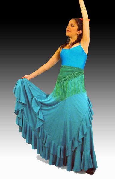 Woman's Flamenco Skirt - Arrayan - El Rocio